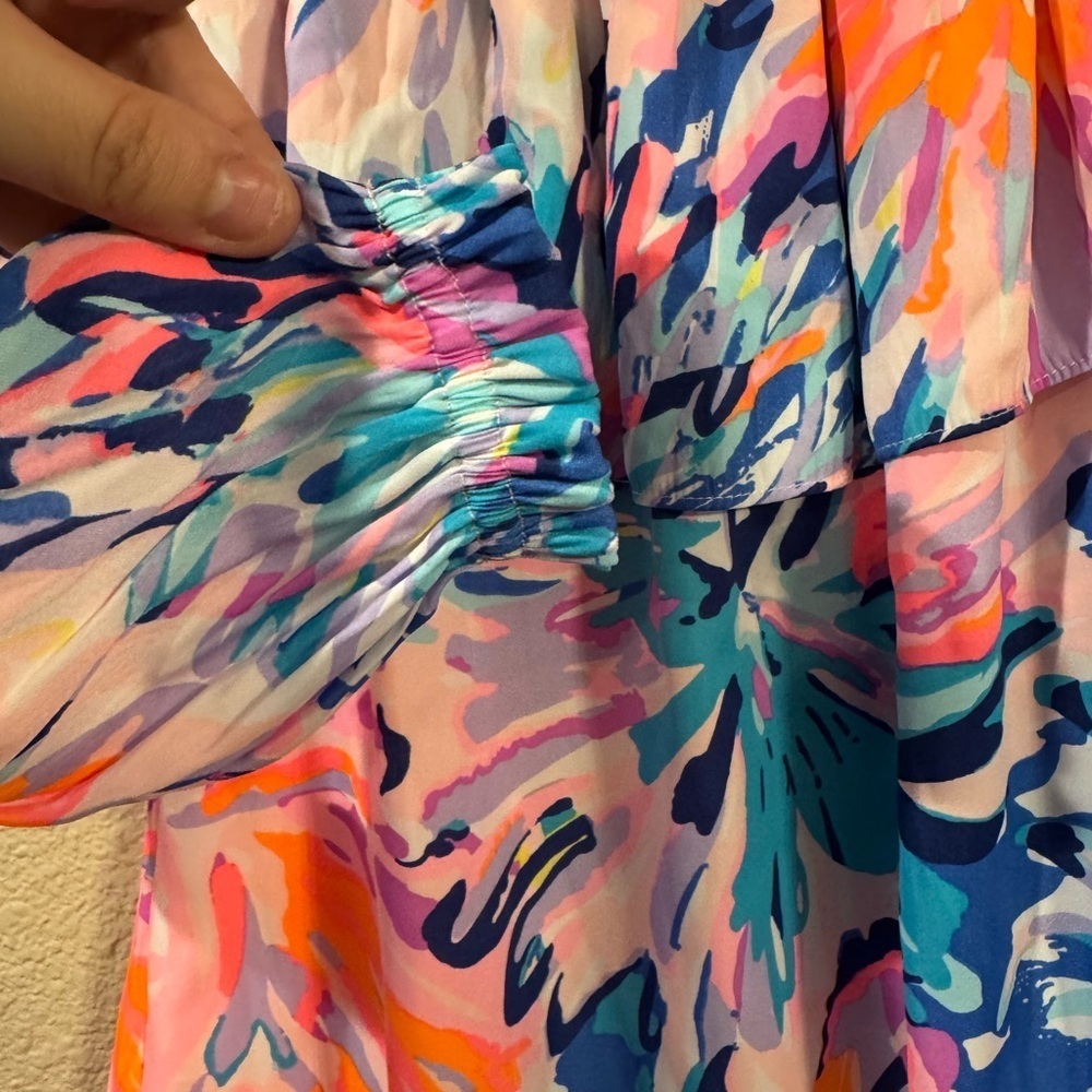 Lilly Pulitzer Off The Shoulder Dee Top Off Tropic - Picture 3 of 6